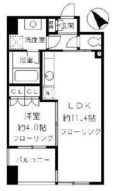 ニューシティアパートメンツ千駄ヶ谷2 1002 間取り図