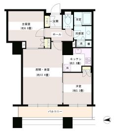 スカイライトタワー 22階 間取り図