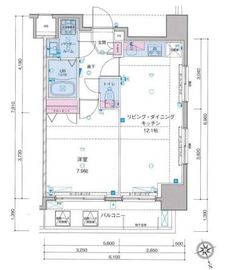 ジェノヴィア浅草駅前スカイガーデン 5階 間取り図