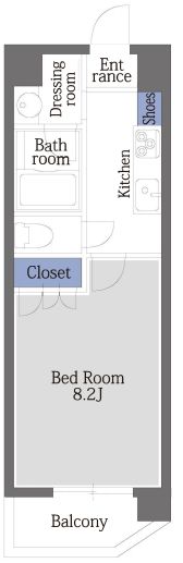 エスティメゾン目黒 206 間取り図