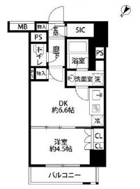 グランスイート銀座レスティモナーク 4階 間取り図