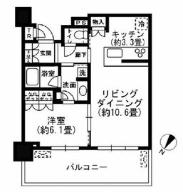 ブリリア有明シティタワー 9階 間取り図