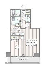 ザ・パークハウス新宿タワー 9階 間取り図