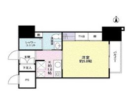 Totsu Residence Shiba (東通レジデンス芝) 802 間取り図