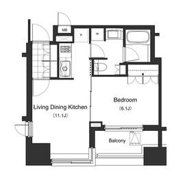 LaSante麻布十番 901 間取り図