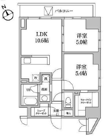 レジディア日本橋馬喰町2 1006 間取り図