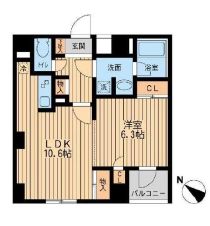 ユニフォート目黒中町 403 間取り図