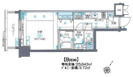 ZOOM南麻布 3階 間取り図