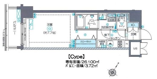 ZOOM南麻布 6階 間取り図