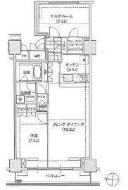 ブリリアイスト東雲キャナルコート 809 間取り図