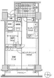 ブリリアイスト東雲キャナルコート 516 間取り図