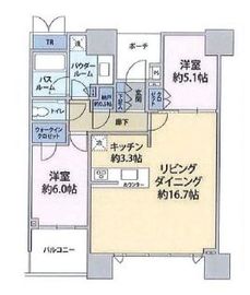 ドゥ・トゥール 24階 間取り図