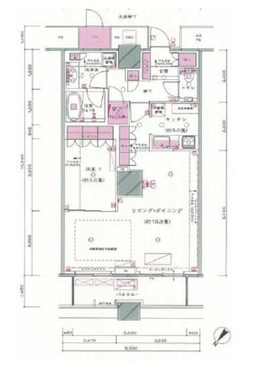 ザ・東京タワーズ シータワー 49階 間取り図
