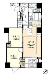 シティハウス月島ステーションコート 8階 間取り図