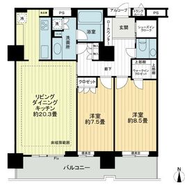 コスモポリス品川 21階 間取り図