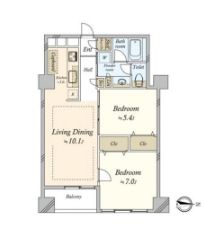 高輪グランドパームス 3階 間取り図