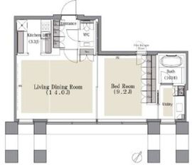 AKASAKA K-TOWER RESIDENCE 2902 間取り図