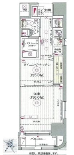 エステムプラザ日本橋レジェンド 6階 間取り図