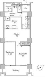 六本木ビュータワー 4階 間取り図