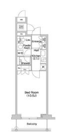 コンフォリア北参道 1202 間取り図