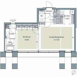 AKASAKA K-TOWER RESIDENCE 2907 間取り図