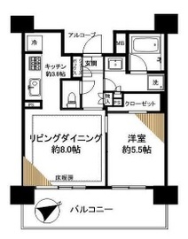 ベリスタ目黒不動前 9階 間取り図