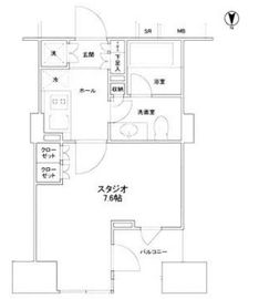 クオリア神南フラッツ 8階 間取り図