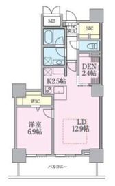 ロイヤルパークスタワー南千住 2513 間取り図