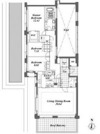 プライムメゾン御殿山 3F2 間取り図