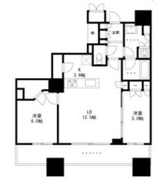 パークタワーグランスカイ 40階 間取り図