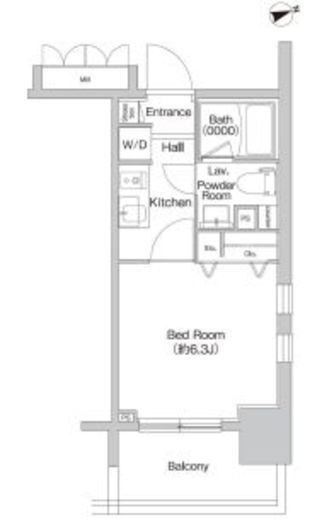 プライムアーバン神楽坂 708 間取り図