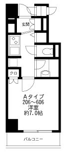 プライムアーバン番町 206 間取り図