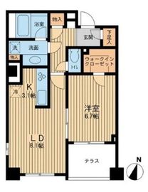 アーデン駒沢パークフロント 101 間取り図