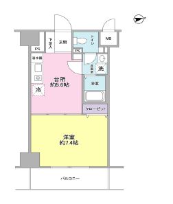 ヴェルデ東日本橋 1103 間取り図