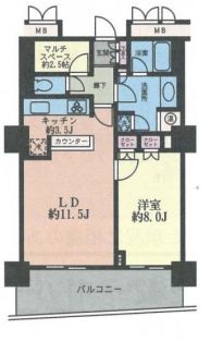 ストーリア品川 805 間取り図
