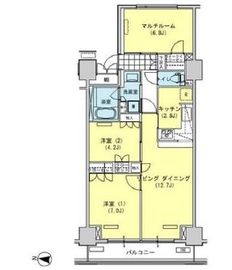 ブリリアイスト東雲キャナルコート 1209 間取り図