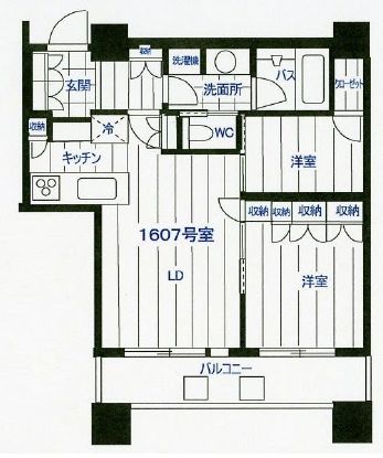 パークコート虎ノ門愛宕タワー 16階 間取り図