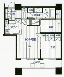 パークコート虎ノ門愛宕タワー 16階 間取り図