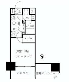 パークリュクス東麻布mono 13階 間取り図