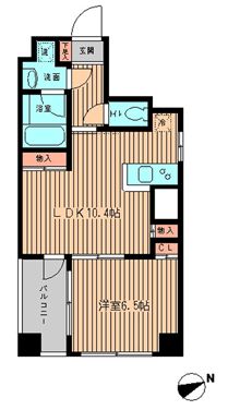 コンフォリア浅草駒形 301 間取り図