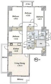 広尾ガーデンヒルズ 5階 間取り図