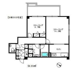 代官山アドレス ジ・アネックス 3階 間取り図