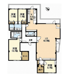 ヒルサイド松濤 2階 間取り図