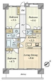 ビラカーサ三田 4階 間取り図