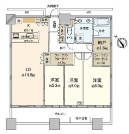 芝浦アイランド ケープタワー 46階 間取り図