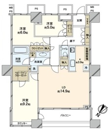 ザ・東京タワーズ ミッドタワー 43階 間取り図