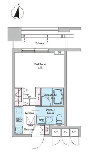 レジディア文京音羽2 204 間取り図