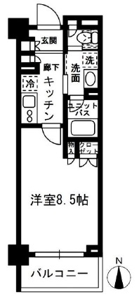 レジディア中落合 Ｃ307 間取り図