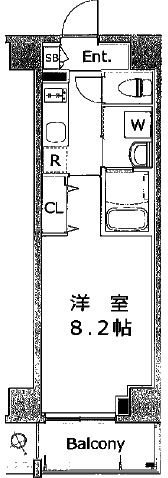 クレヴィスタ門前仲町グラン 5階 間取り図