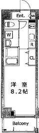 クレヴィスタ門前仲町グラン 2階 間取り図